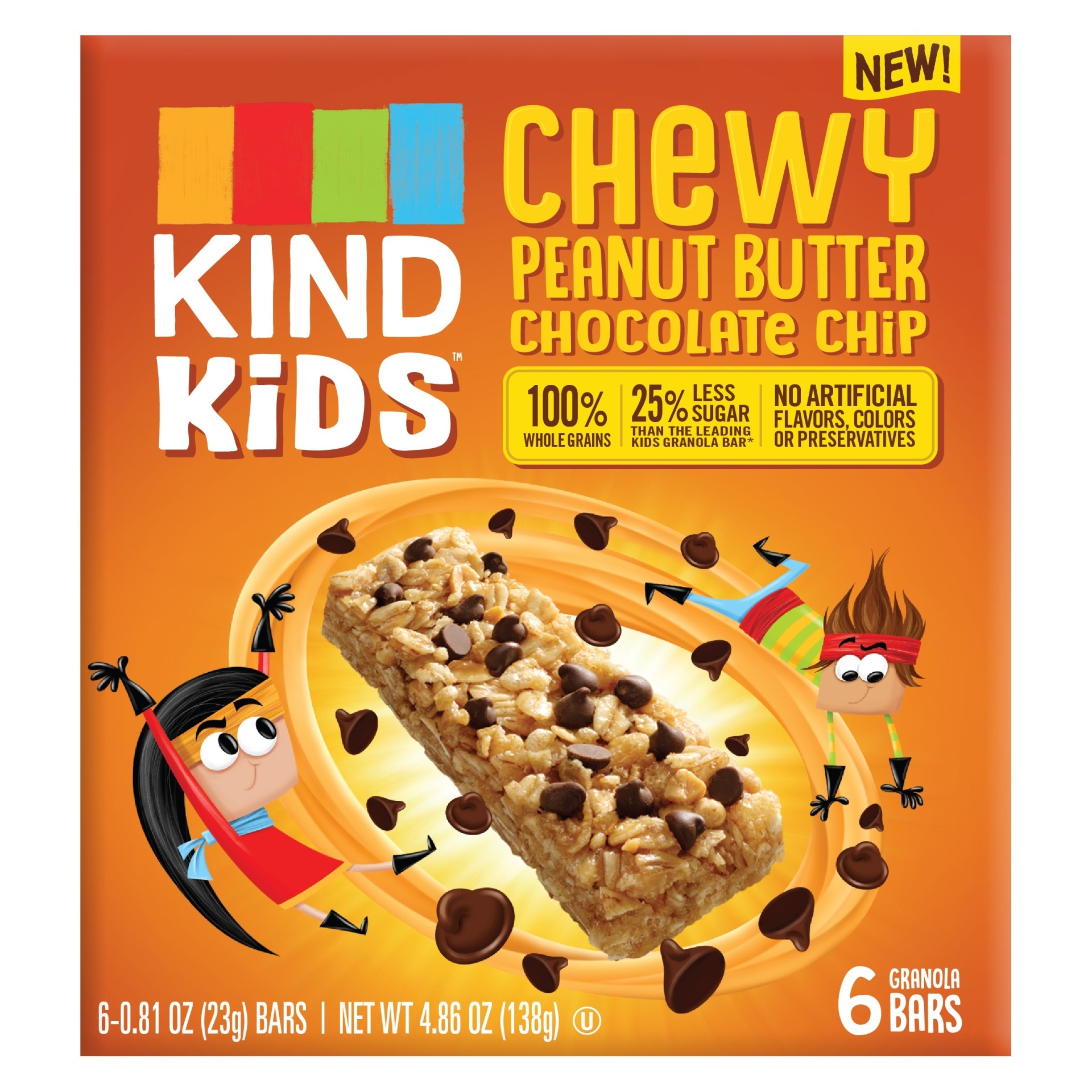 KIND KIDS Chewy Peanut Butter Chocolate Chip Granola Bars 4.86 oz | Shipt