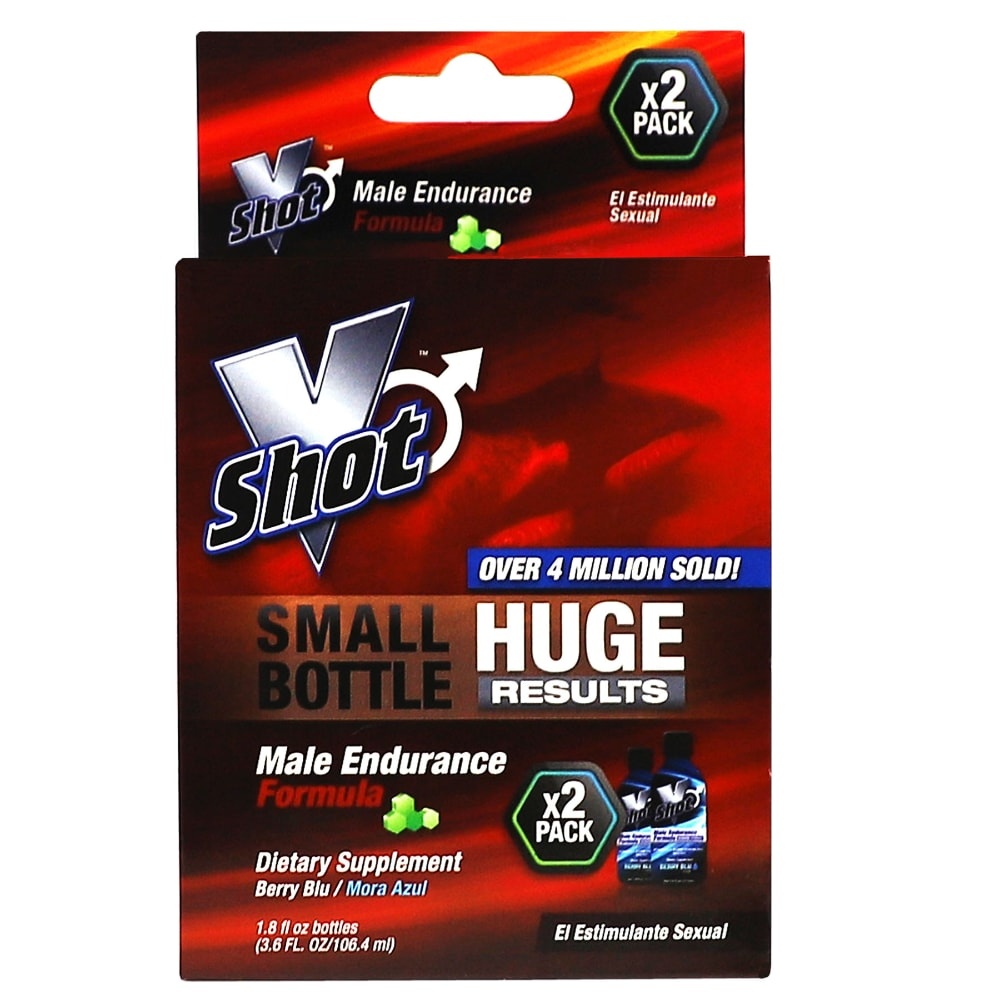 slide 1 of 1, V-Shot Male Endurance Formula, Berry Blu X2 Pack, 2 ct; 1.8 oz