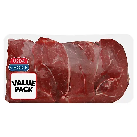 slide 1 of 1, Beef USDA Choice Steak Cross Rib Boneless Value Pack - 3 Lb, per lb