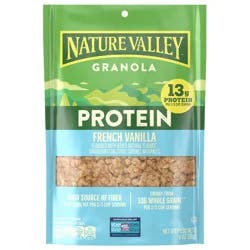 Nature Valley Protein Granola, French Vanilla Granola, Resealable Snack Pouch, 11 oz