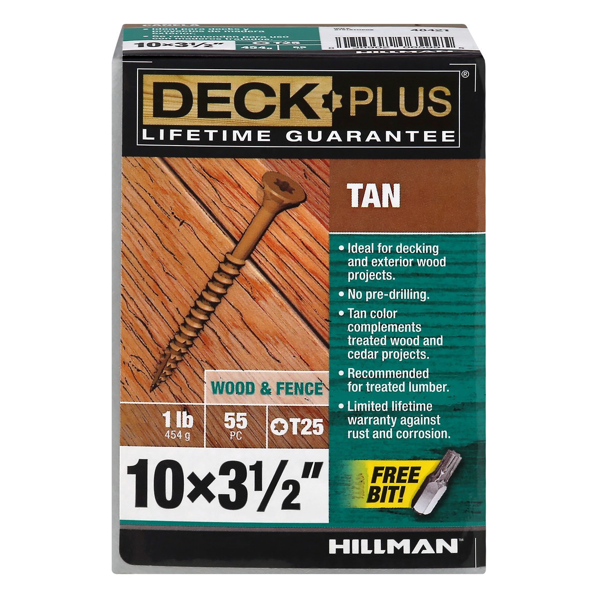 slide 4 of 10, Deck Plus Wood & Fence Tan Screws 55 ea, 55 ct