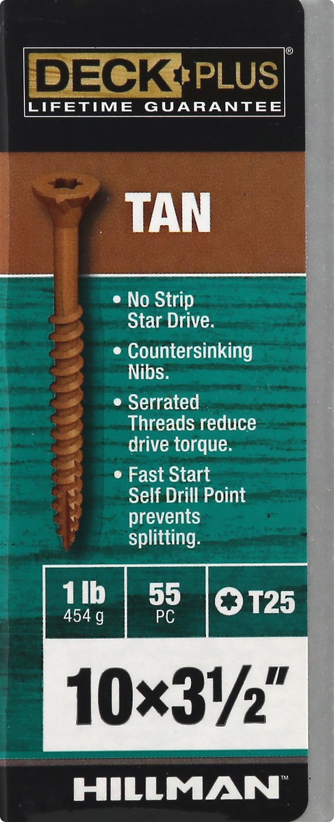 slide 7 of 10, Deck Plus Wood & Fence Tan Screws 55 ea, 55 ct