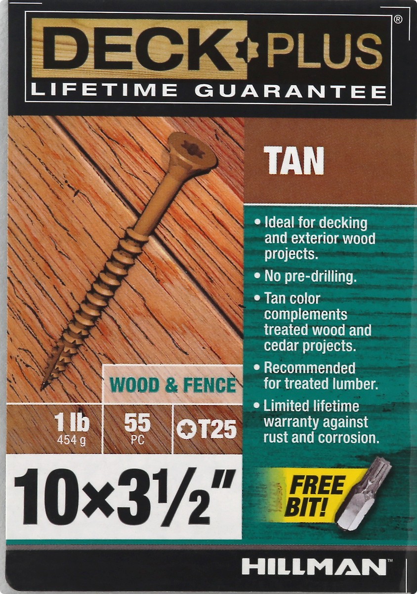 slide 1 of 10, Deck Plus Wood & Fence Tan Screws 55 ea, 55 ct