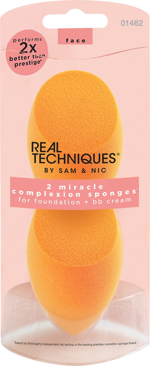 slide 3 of 3, Real Techniques Miracle Complexion Face Sponges 2 ea, 2 ct