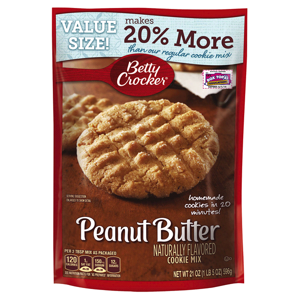 slide 1 of 1, Betty Crocker Peanut Butter Cookie Mix, 17.5 oz