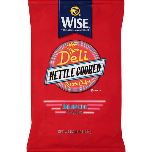 slide 1 of 1, Wise Ny Deli Jal Kettle Chip, 6.25 oz
