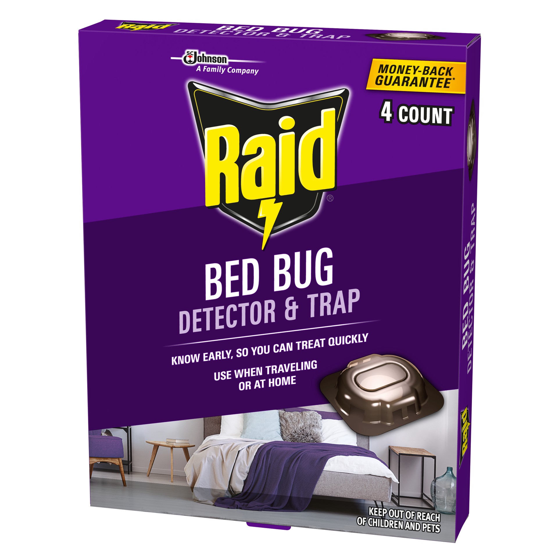 slide 4 of 5, Raid Bed Bug Detector & Trap, 4 ct