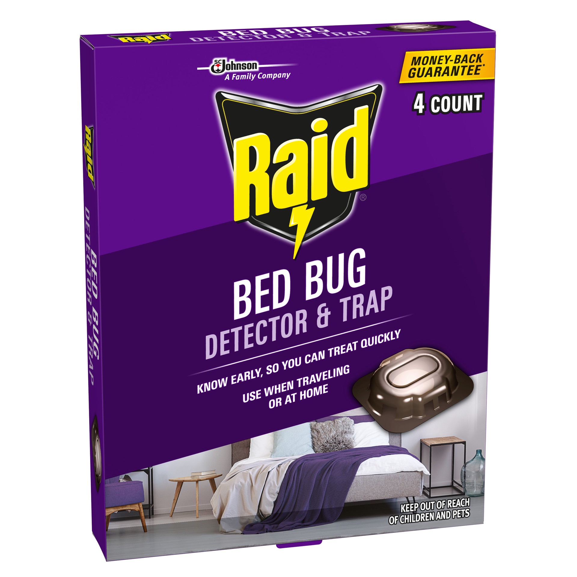slide 5 of 5, Raid Bed Bug Detector & Trap, 4 ct