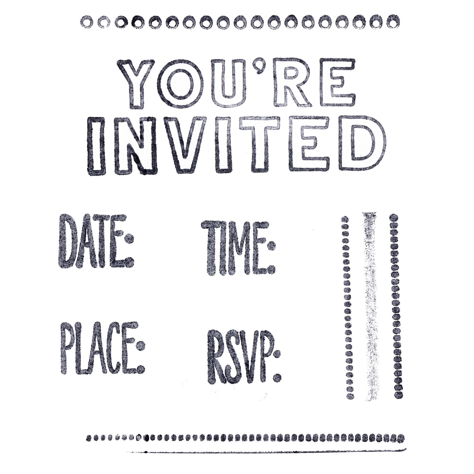 slide 3 of 5, You're Invited Wood Stamp Set By Recollections, 3.5 in x 1 in