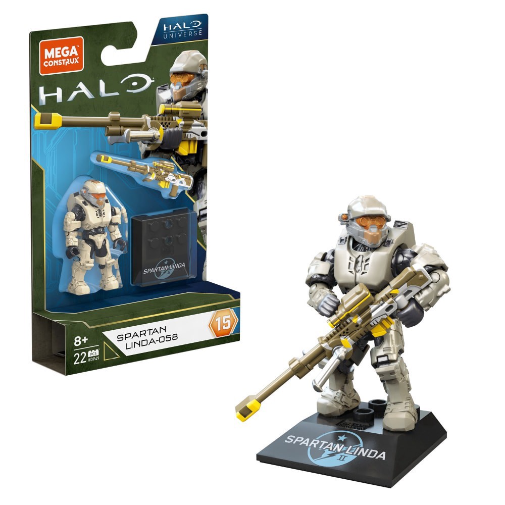 slide 3 of 5, Mega Construx Halo Spartan Linda-058 Building Set, 1 ct