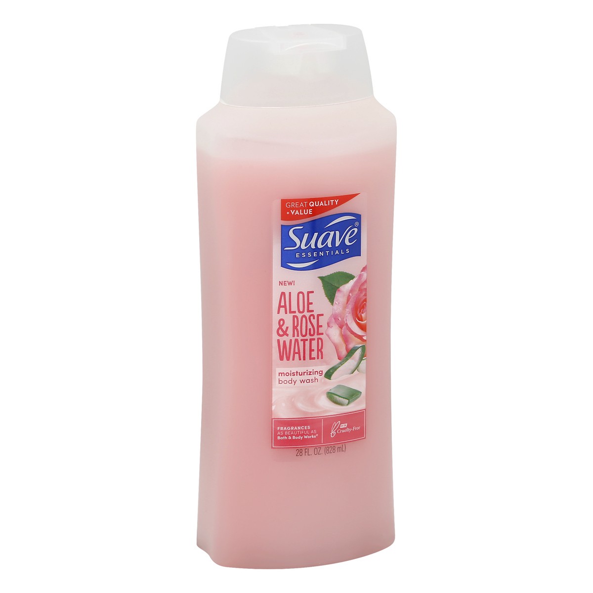 slide 9 of 9, Suave Essentials Moisturizing Body Wash Aloe & Rosewater, 28 oz, 28 oz