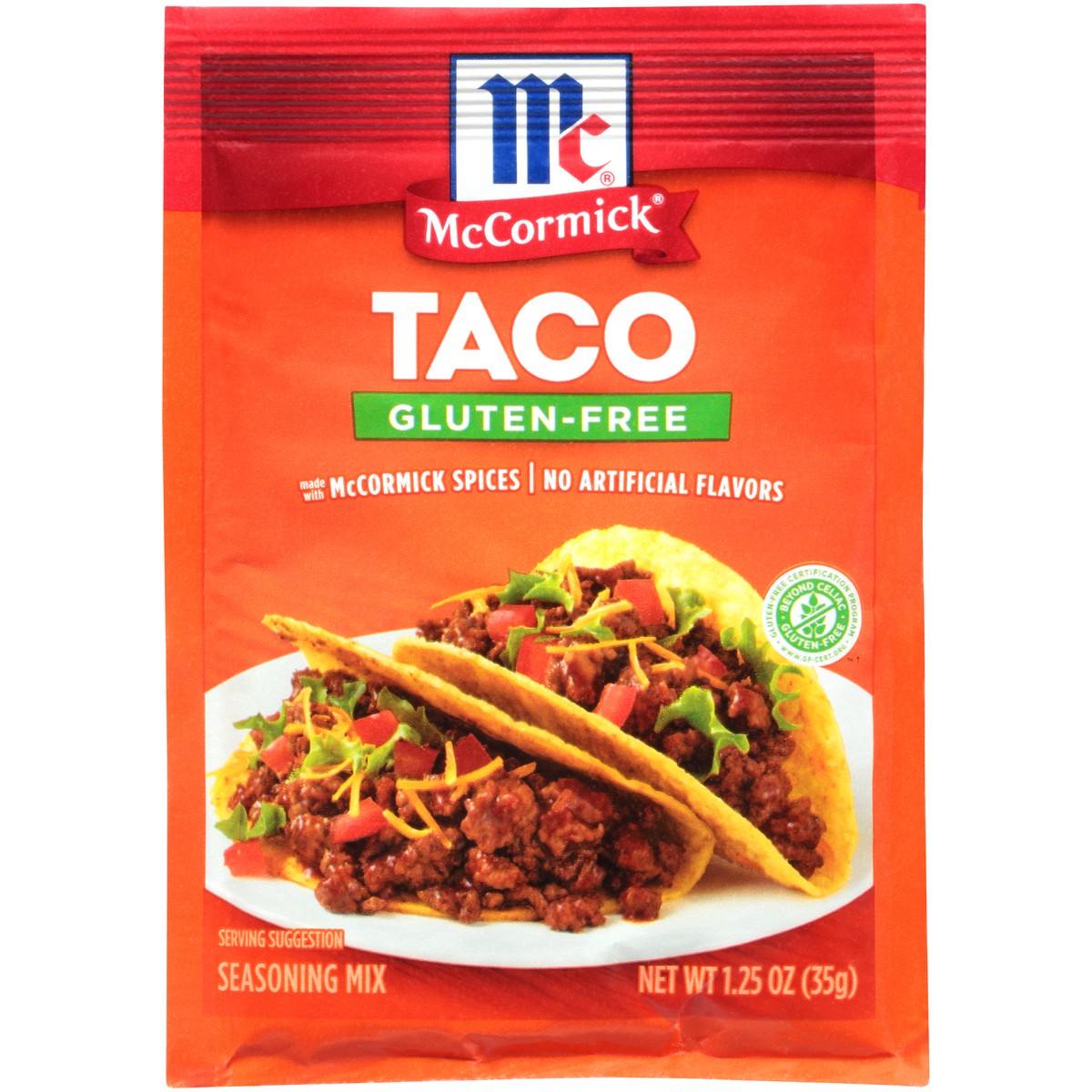 slide 1 of 10, McCormick Taco Seasoning Mix - Gluten Free, 1.25 oz