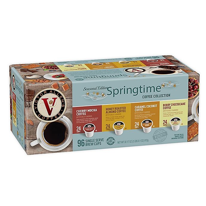 slide 1 of 1, Victor Allen Springtime Variety Pack Coffee Pods for Single Serve Coffee Makers, 96 ct