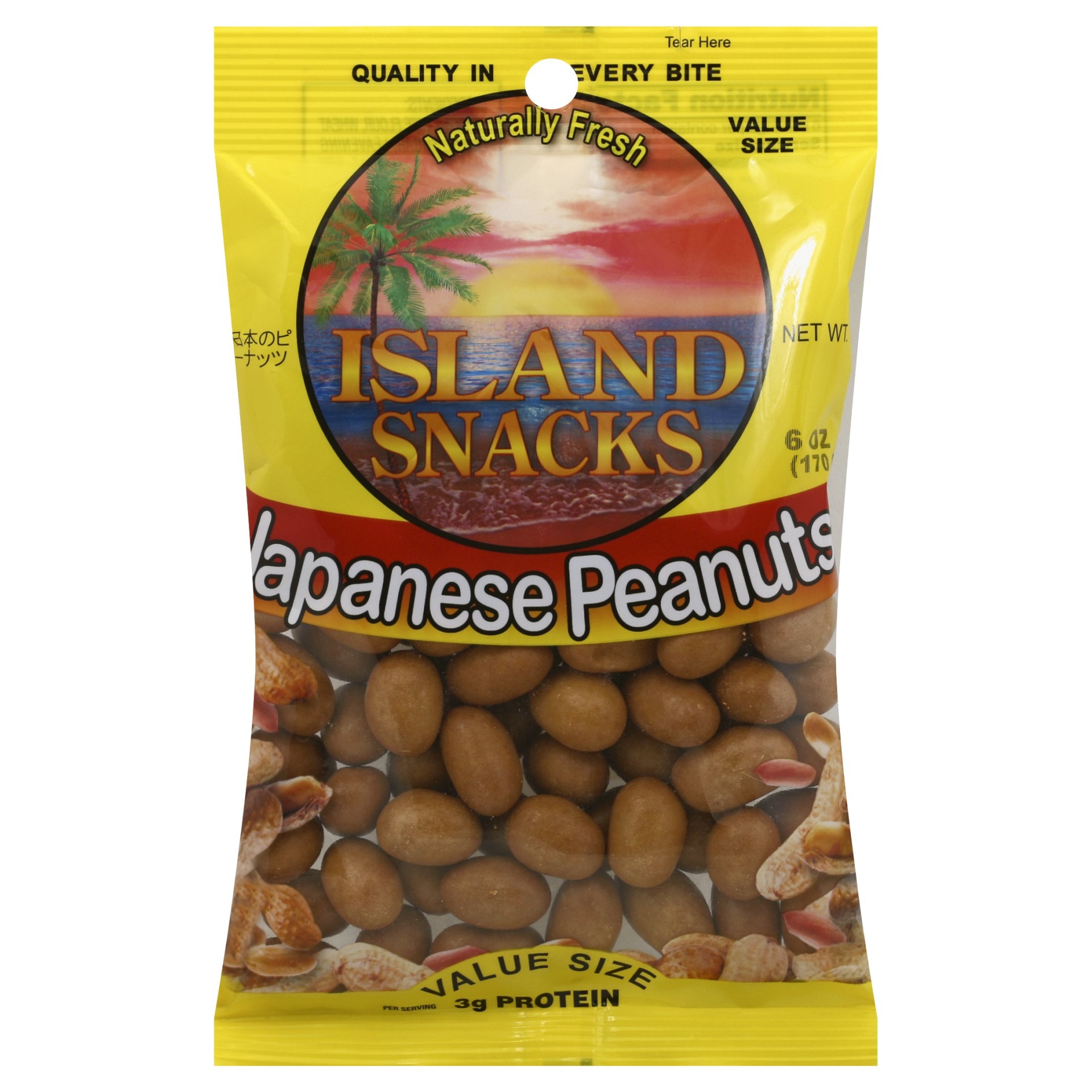 slide 1 of 4, Island Snacks Peanuts 6 oz, 6 oz