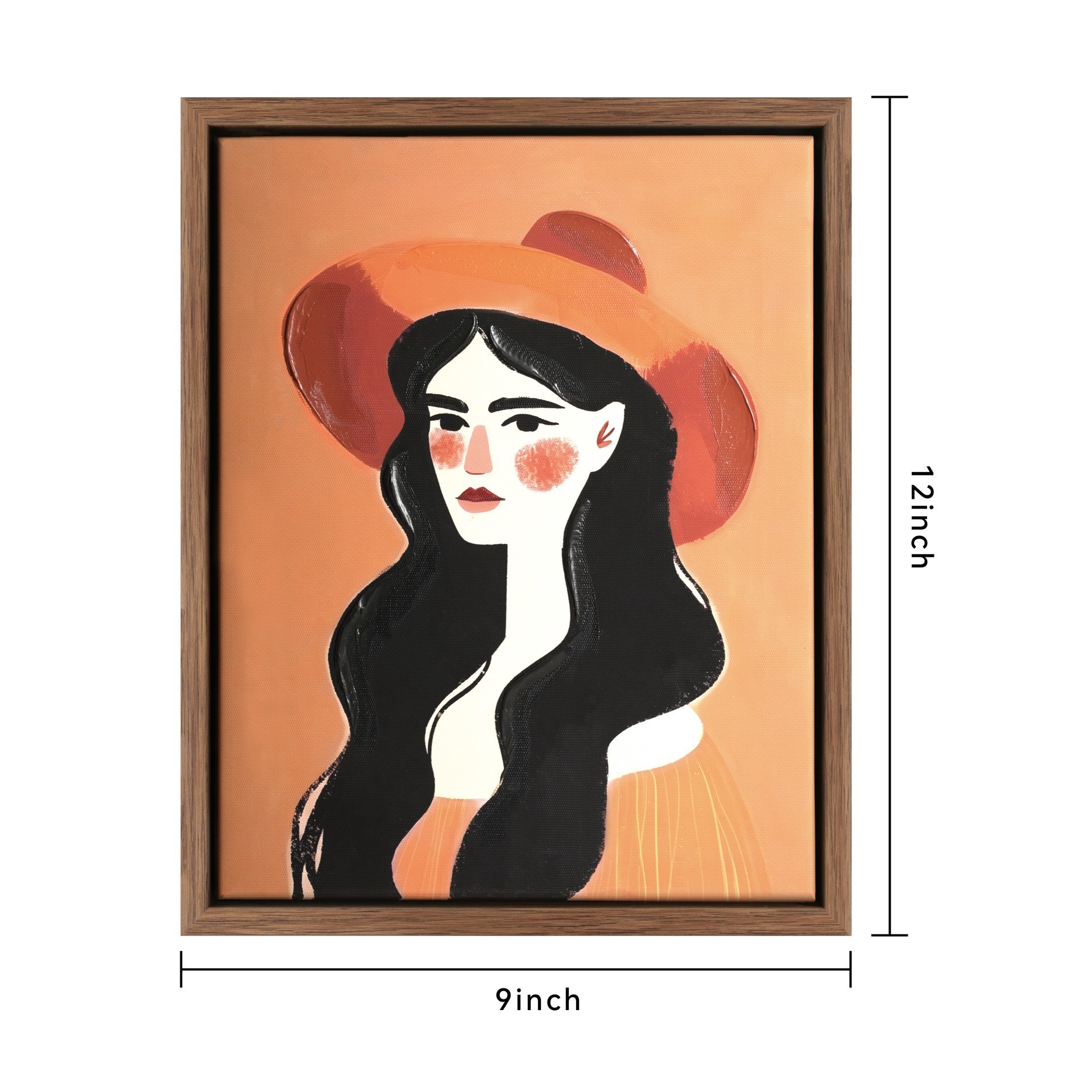 slide 4 of 5, 12" Portrait Of A Girl Wall Art By Ashland, 9 in x 12 in