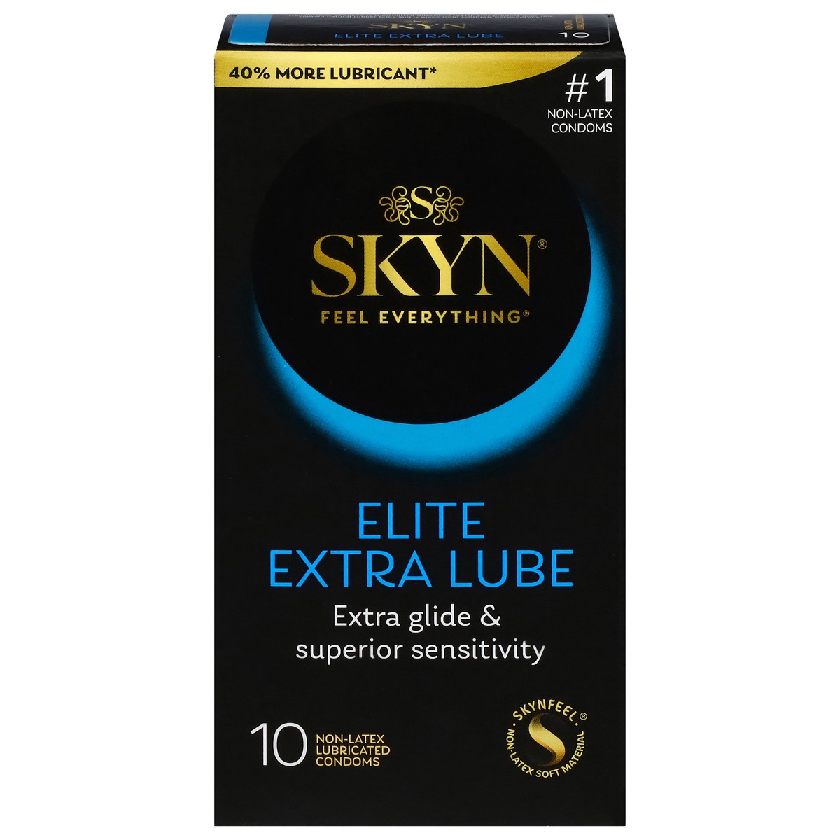 slide 1 of 13, SKYN Elite Extra Lube Non-Latex Condoms 10 Each, 10 ct