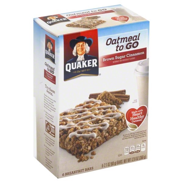 slide 1 of 5, Quaker Breakfast Bars 6 ea, 6 ct