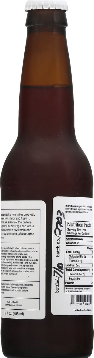 slide 6 of 10, BetterKombucha Hibiscus Kombucha - 12 oz, 12 oz