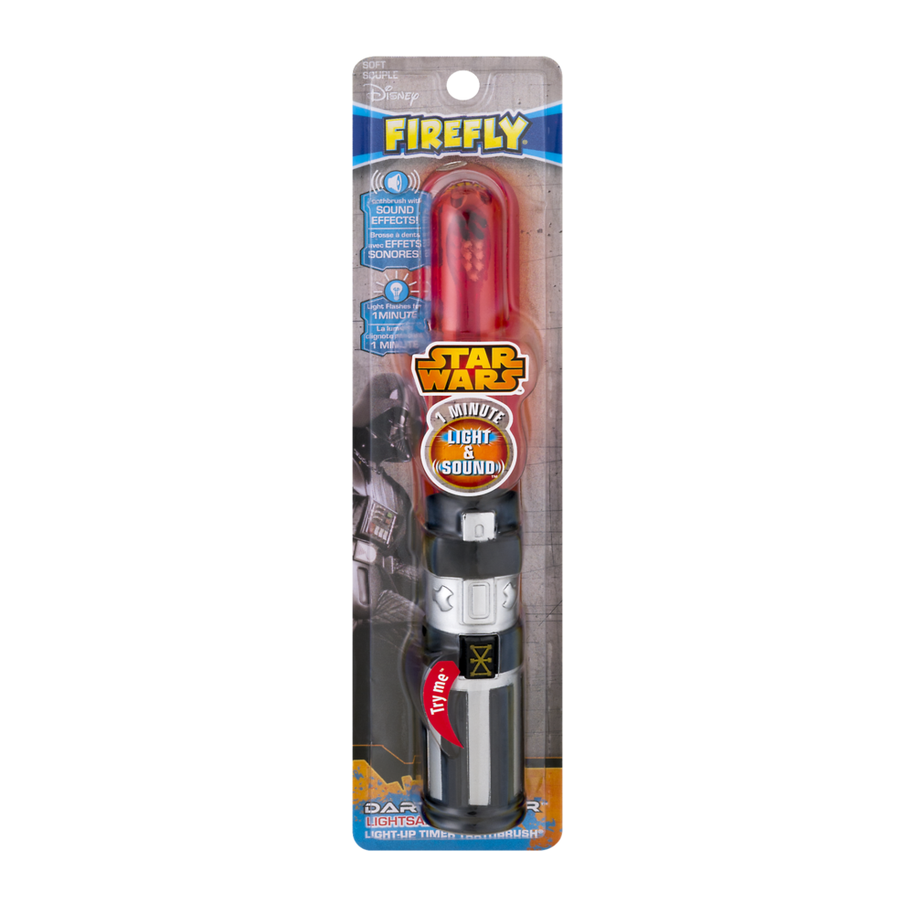 slide 1 of 2, Firefly Star Wars Light Saber Soft Toothbrush For Kids, 1 ct