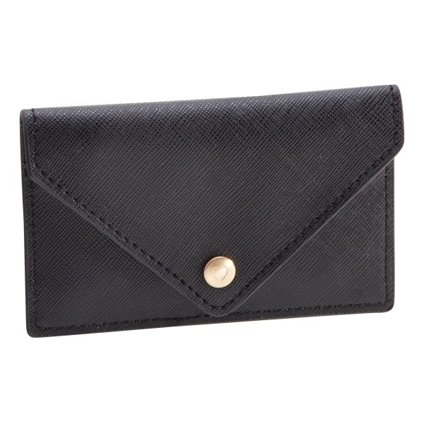 slide 1 of 7, See Jane Work Faux Leather Business Card Holder, Black, 1 ct