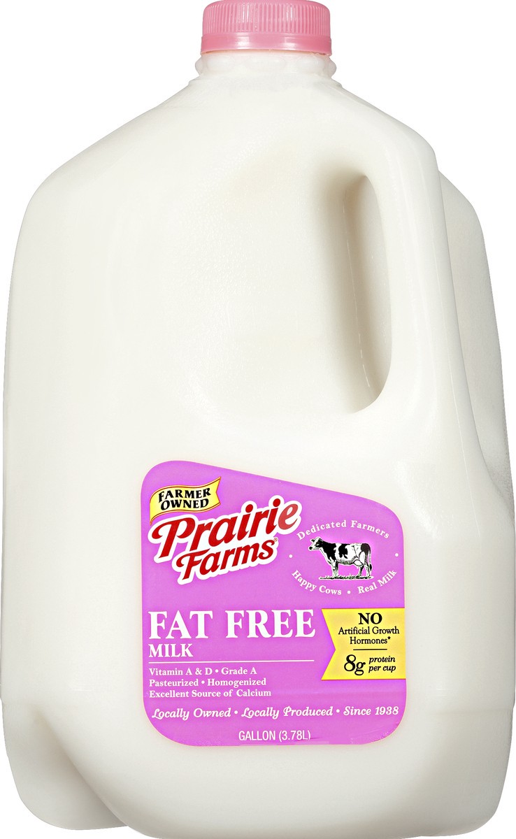 slide 8 of 9, Prairie Farms Fat Free Milk 1 gl Jug, 1 gal
