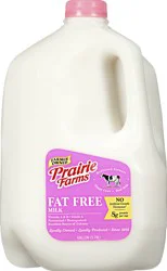 Prairie Farms Fat Free Milk, Gallon, 128 Fl Oz