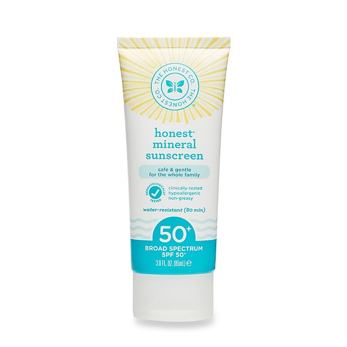 slide 1 of 1, Honest Company SPF 50+ Sunscreen Lotion, 3 oz