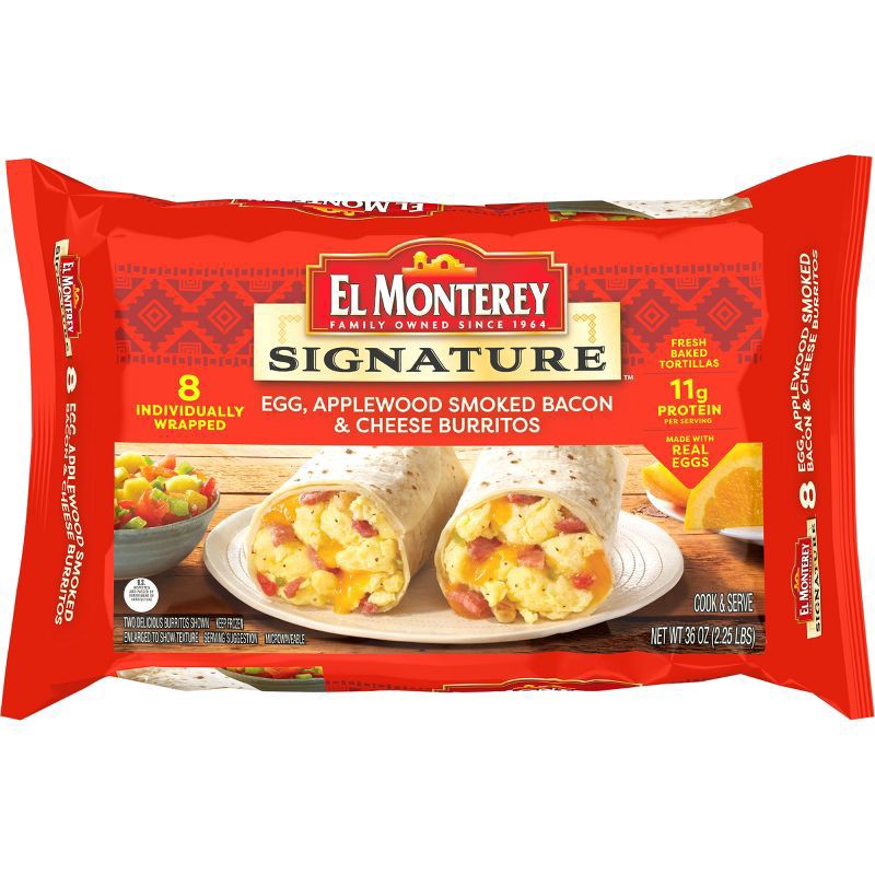 slide 1 of 12, El Monterey Burritos, 8 ct