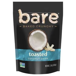 Bare Coconut Chips, Baked Crunchy, Toasted