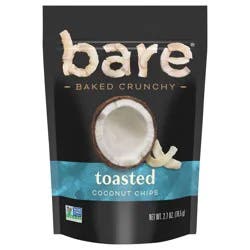 Bare Coconut Chips, Baked Crunchy, Toasted