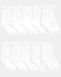 Carter's Baby Boy 10-Pack Crew Socks White 12-24