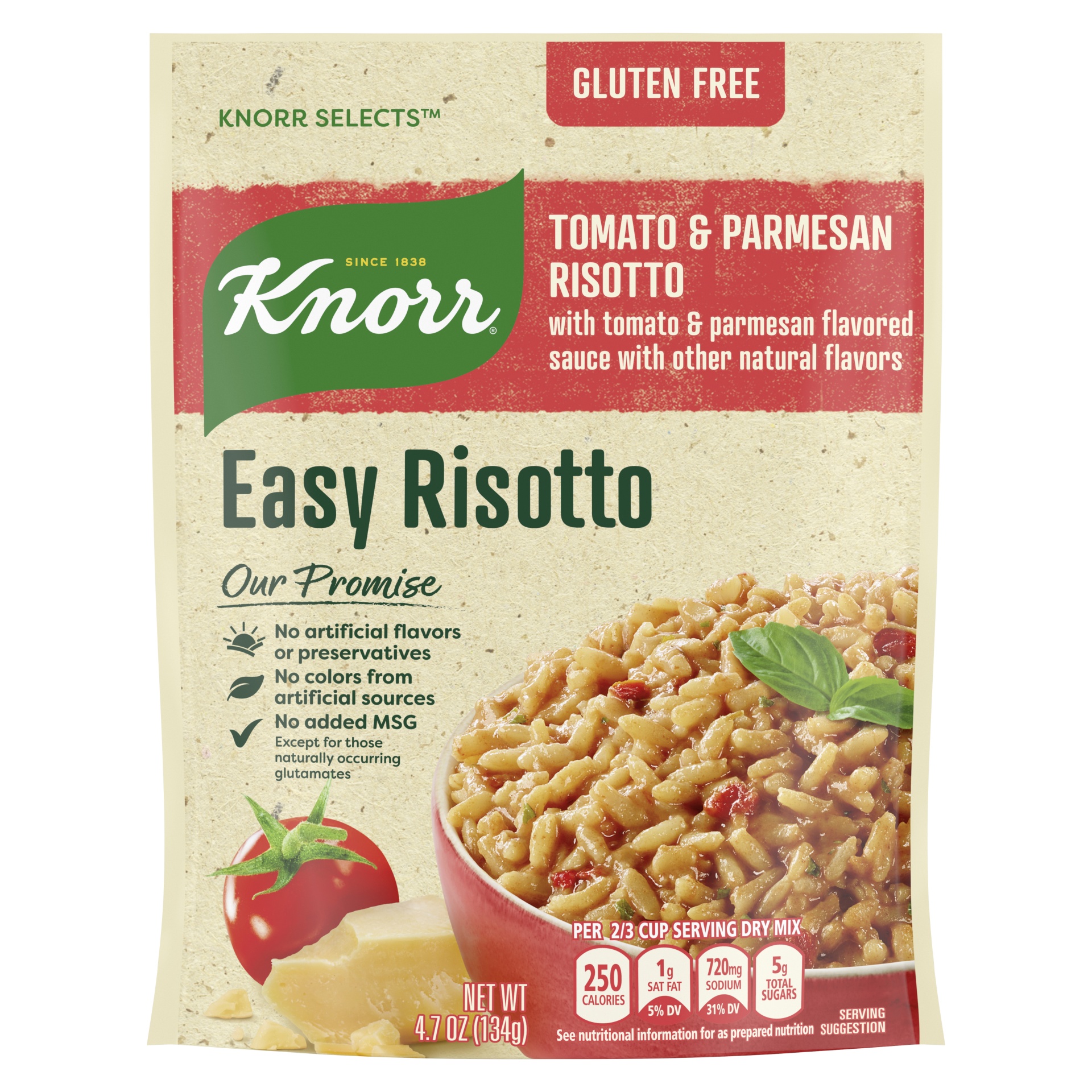 slide 1 of 1, Knorr Selects Easy Risotto Tomato & Parmesan, 4.7 oz