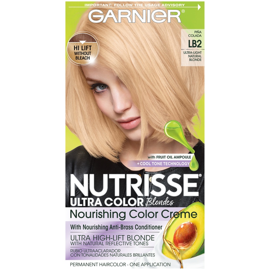 slide 1 of 8, Garnier Ultra Color Nourishing Color Creme Lb2 Ultra Light Natural Blonde, 1 ct