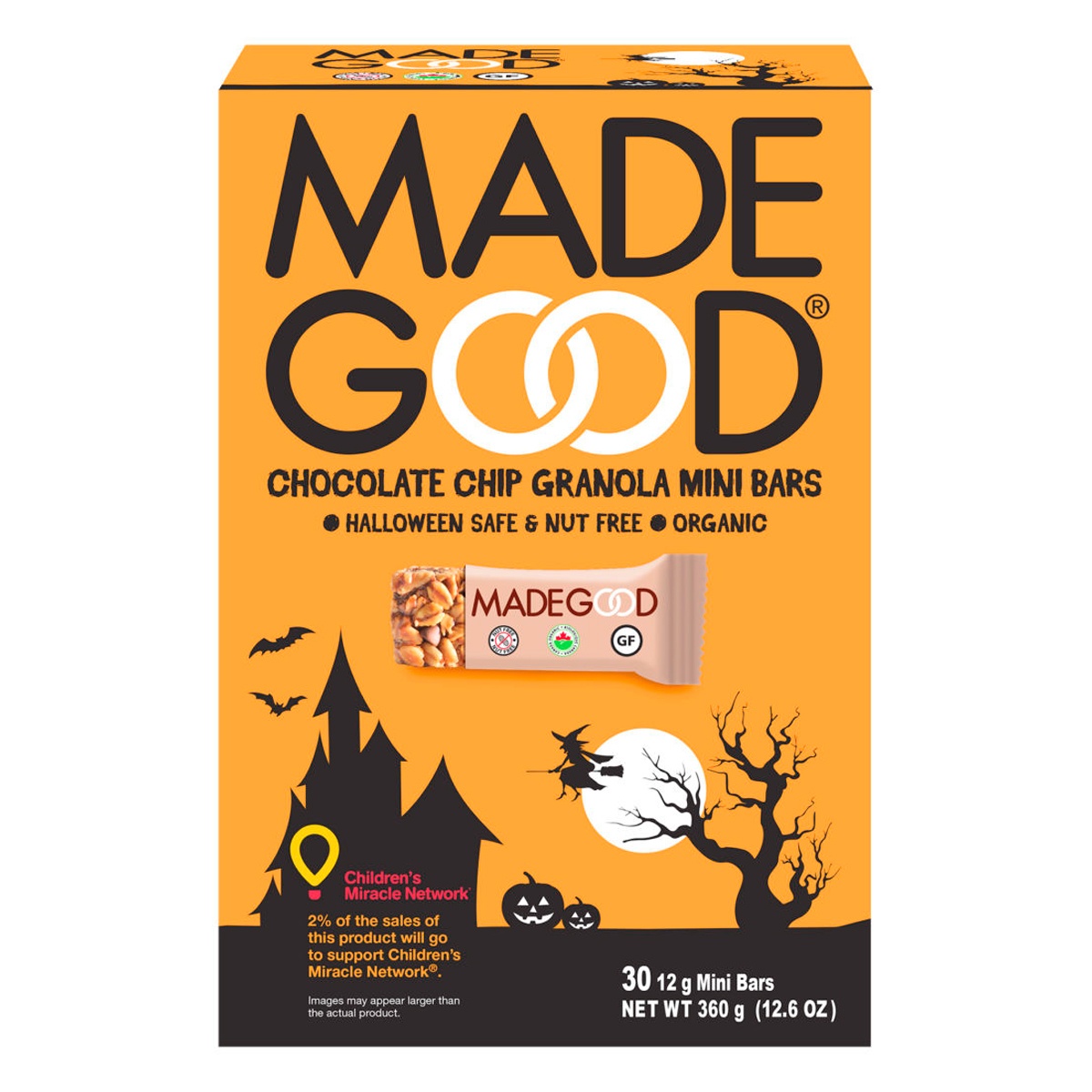 slide 1 of 1, MadeGood Organic Halloween Chocolate Chip Granola Mini Bars, 12.6 oz