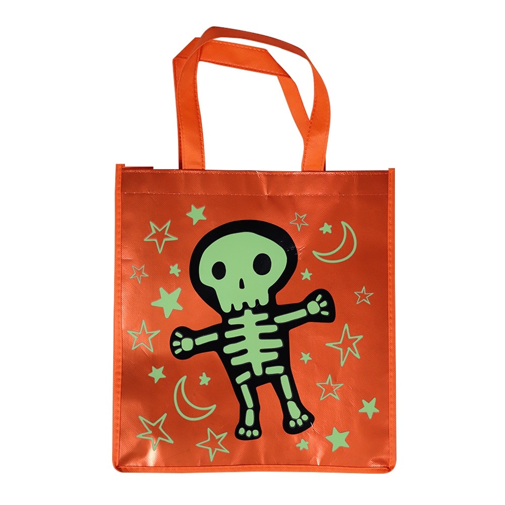 slide 1 of 1, Holiday Home Trick Or Treat Relfective Bag - Skeleton, 1 ct