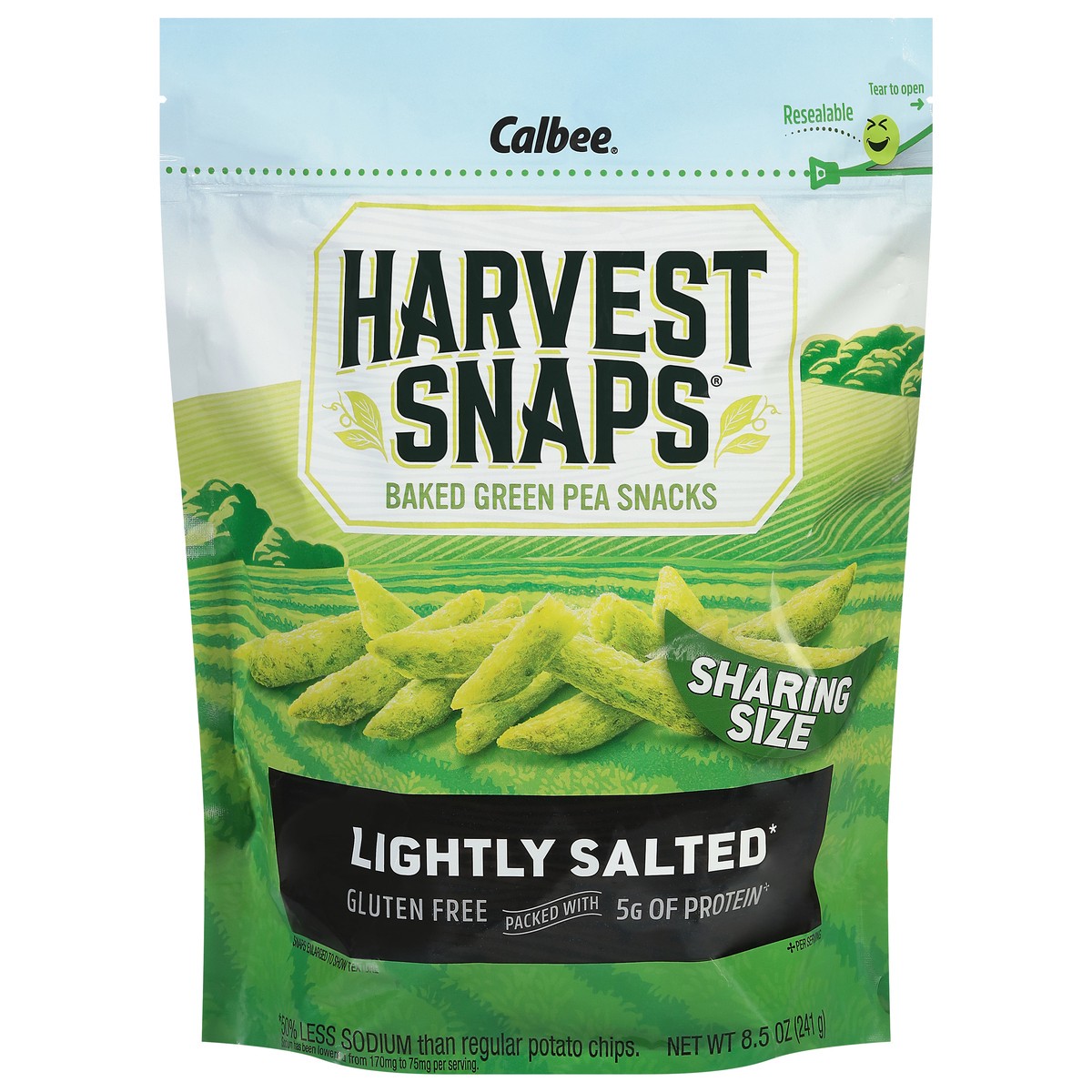 slide 1 of 2, Harvest Snaps Baked Lightly Salted Green Pea Snacks Sharing Size - 8.5 oz, 8.5 oz