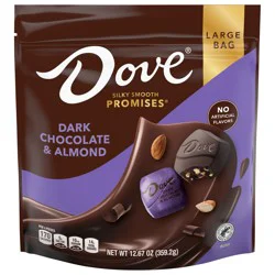 DOVE PROMISES Dark Chocolate Almond Candy Individually Wrapped , 12.67 oz Bag