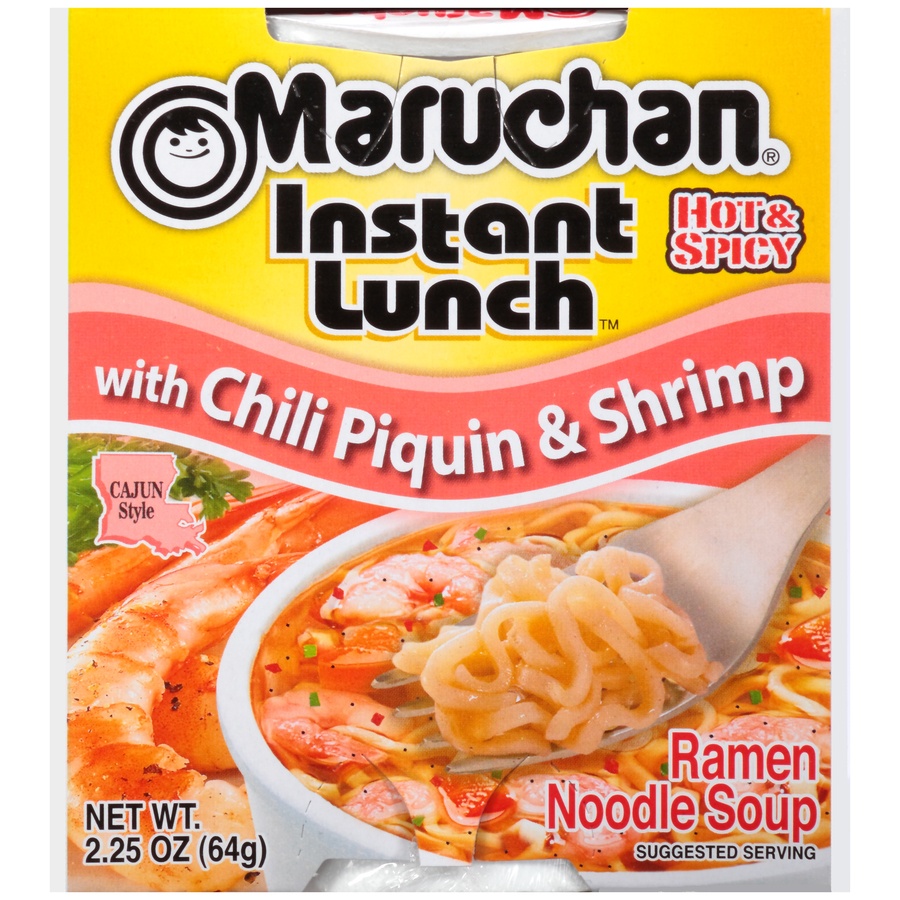 slide 1 of 8, Maruchan Instant Lunch Ramen Noodle Soup Chili Piquin & Shrimp, 2.25 oz