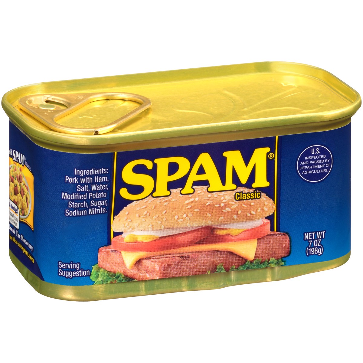 slide 2 of 14, SPAM Classic Canned Meat 7 oz. Pull-Top Can, 7 oz