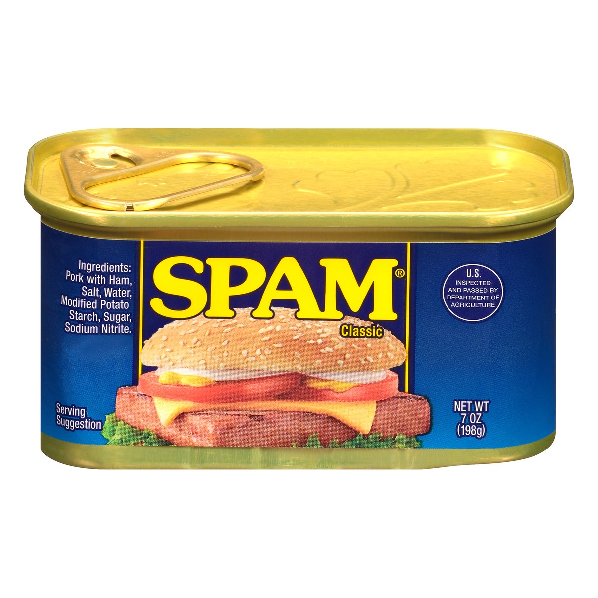 slide 7 of 14, SPAM Classic Canned Meat 7 oz. Pull-Top Can, 7 oz