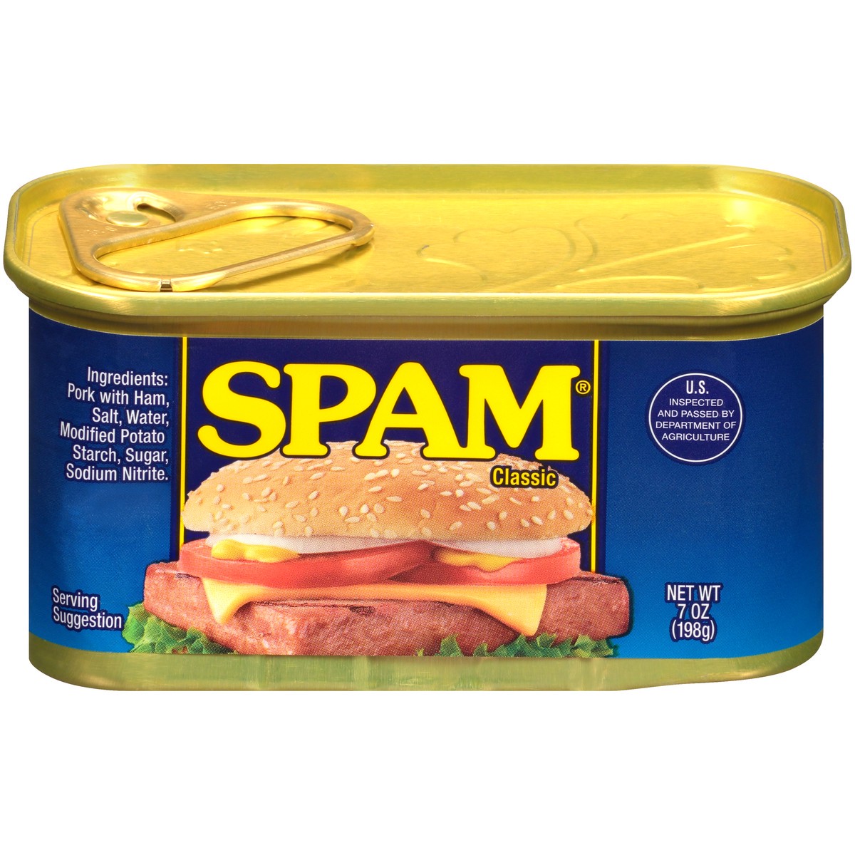 slide 1 of 14, SPAM Classic Canned Meat 7 oz. Pull-Top Can, 7 oz