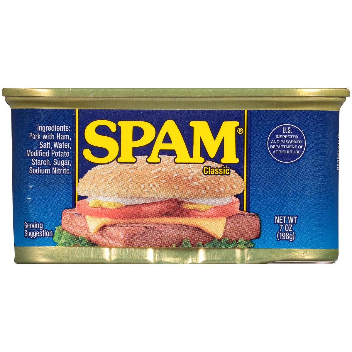 slide 1 of 14, SPAM Classic Canned Meat 7 oz. Pull-Top Can, 7 oz