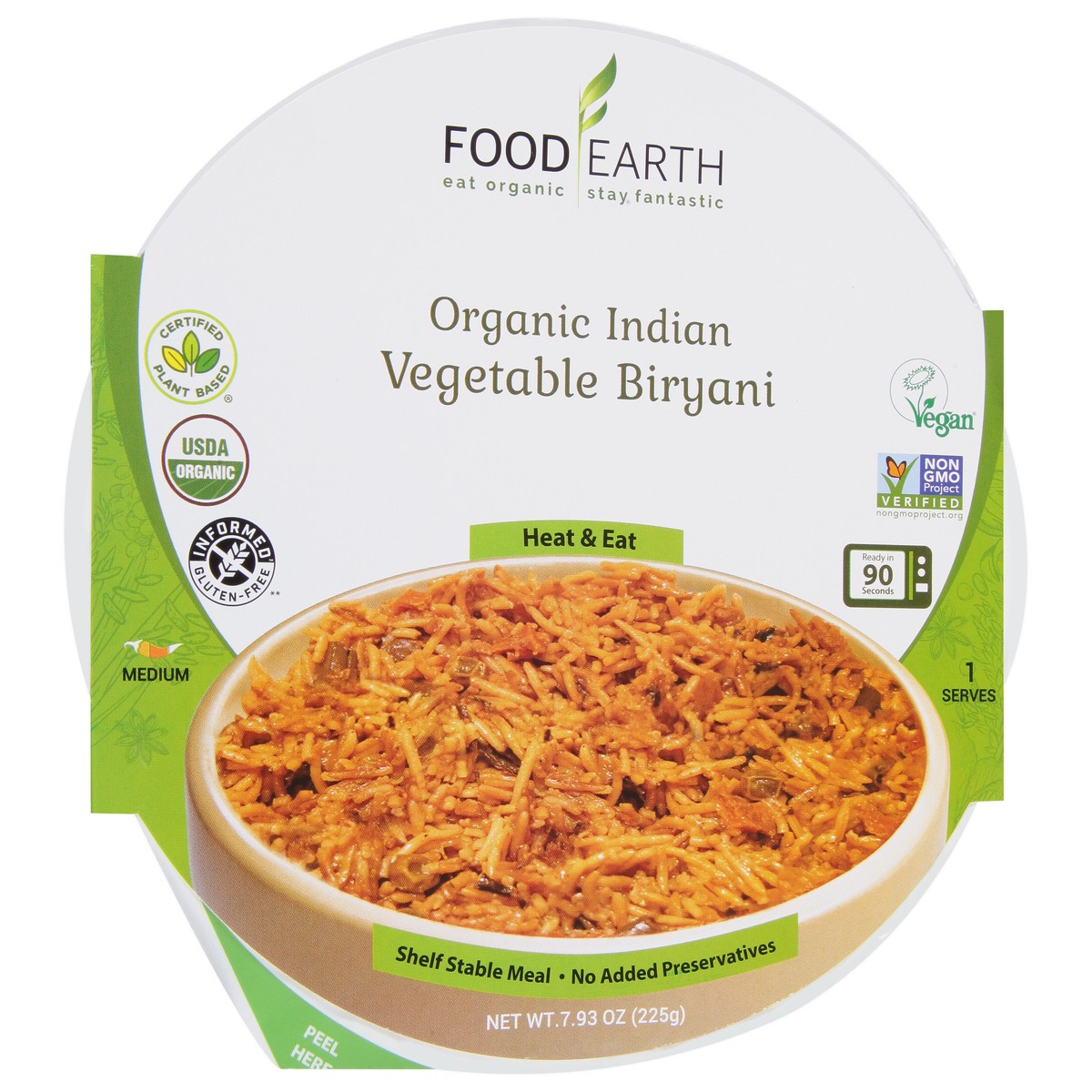 slide 2 of 9, Food Earth Indian Vegetable Biryani, 7.93 oz