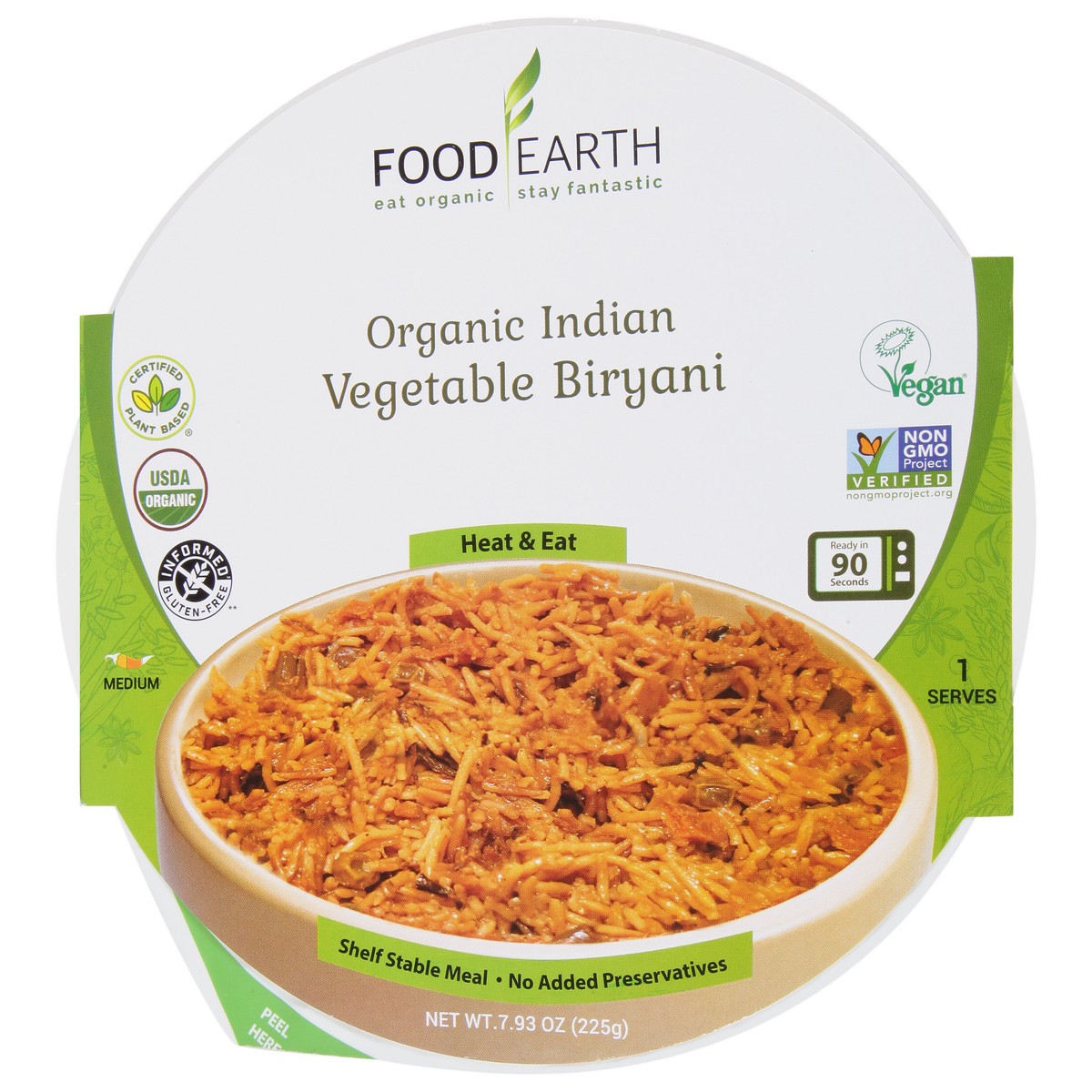 slide 3 of 9, Food Earth Indian Vegetable Biryani, 7.93 oz