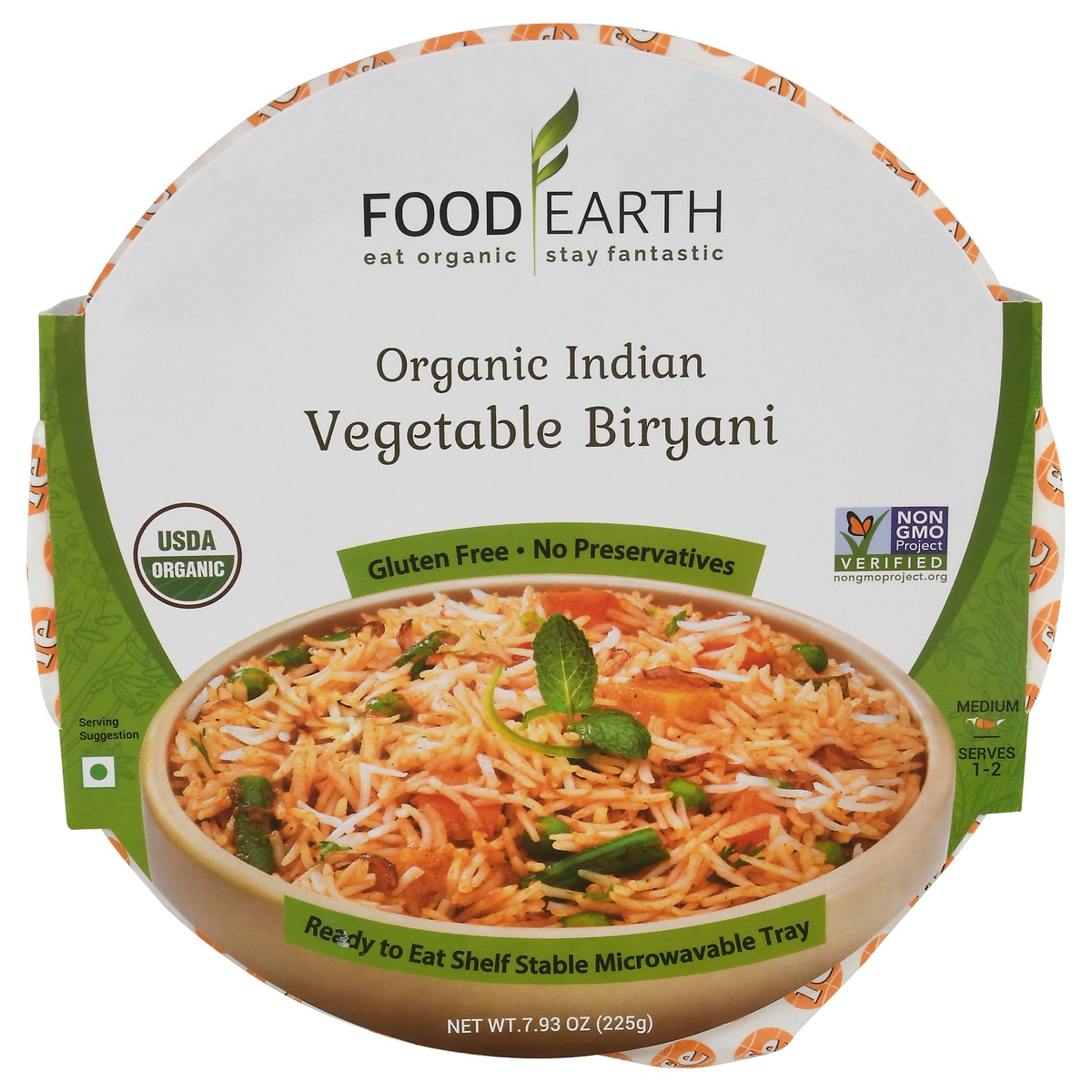 slide 1 of 11, Food Earth Organic Indian Vegetable Biryani, 7.93 oz