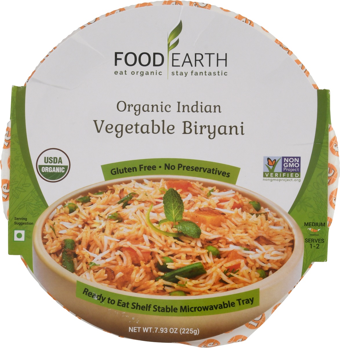 slide 9 of 11, Food Earth Organic Indian Vegetable Biryani, 7.93 oz