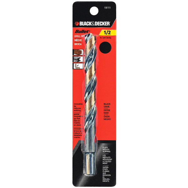 slide 1 of 1, Black + Decker Bullet 0.25-Inch Drill Bit, 1 ct