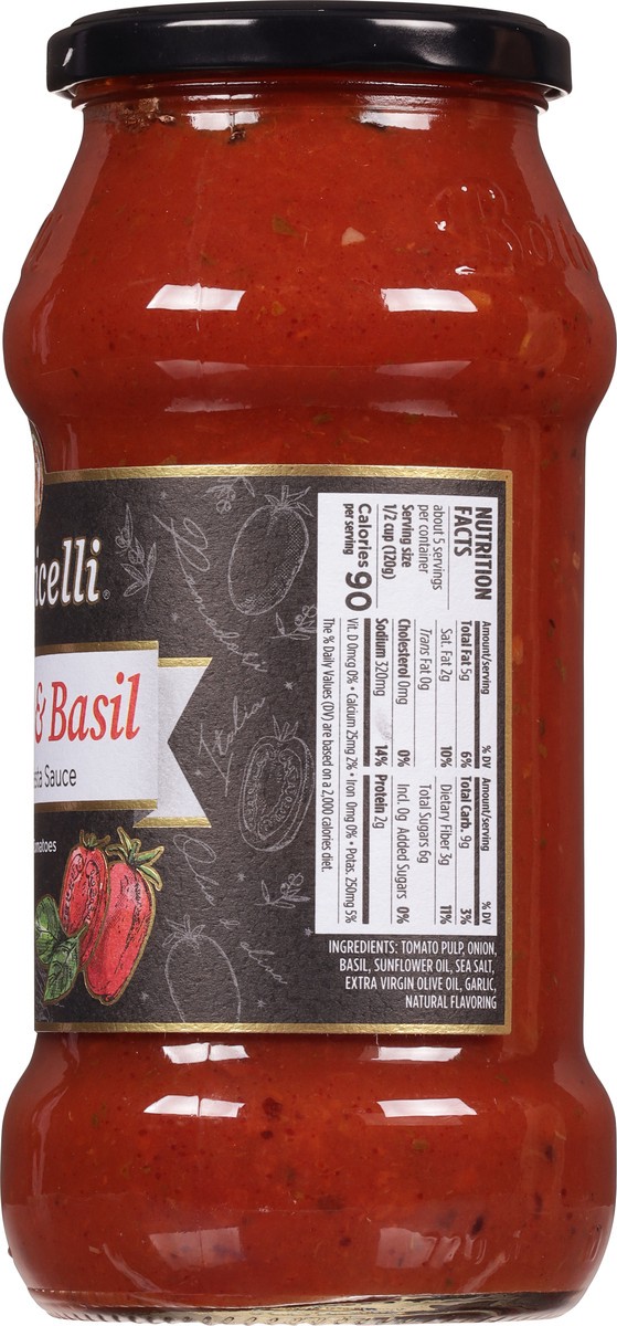 slide 5 of 9, Botticelli Tomato & Basil Premium Pasta Sauce, 24 oz