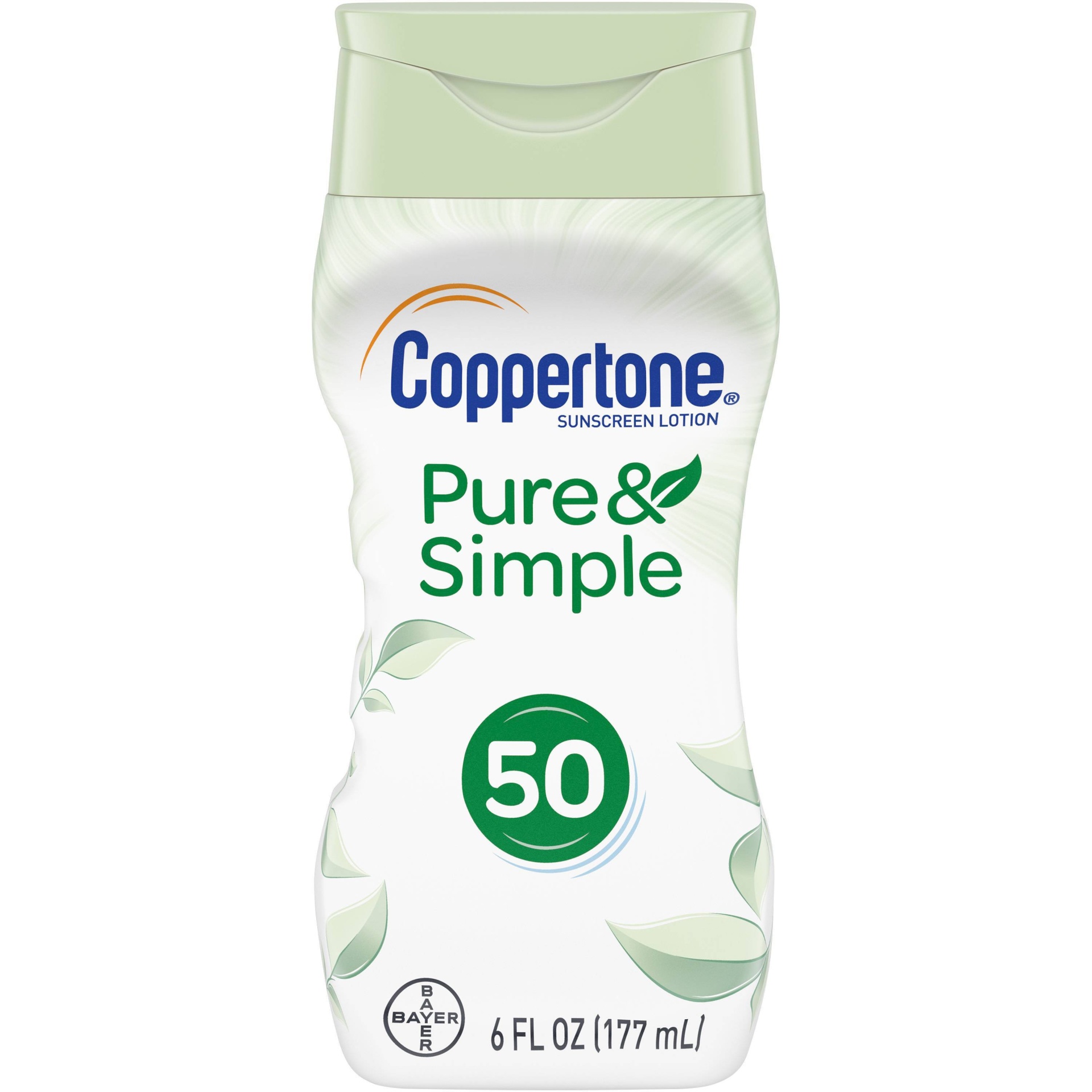 slide 1 of 1, Coppertone Pure & Simple Mineral Sunscreen Lotion with Zinc Oxide - SPF 50 - 6 fl oz, 50 ct; 6 fl oz