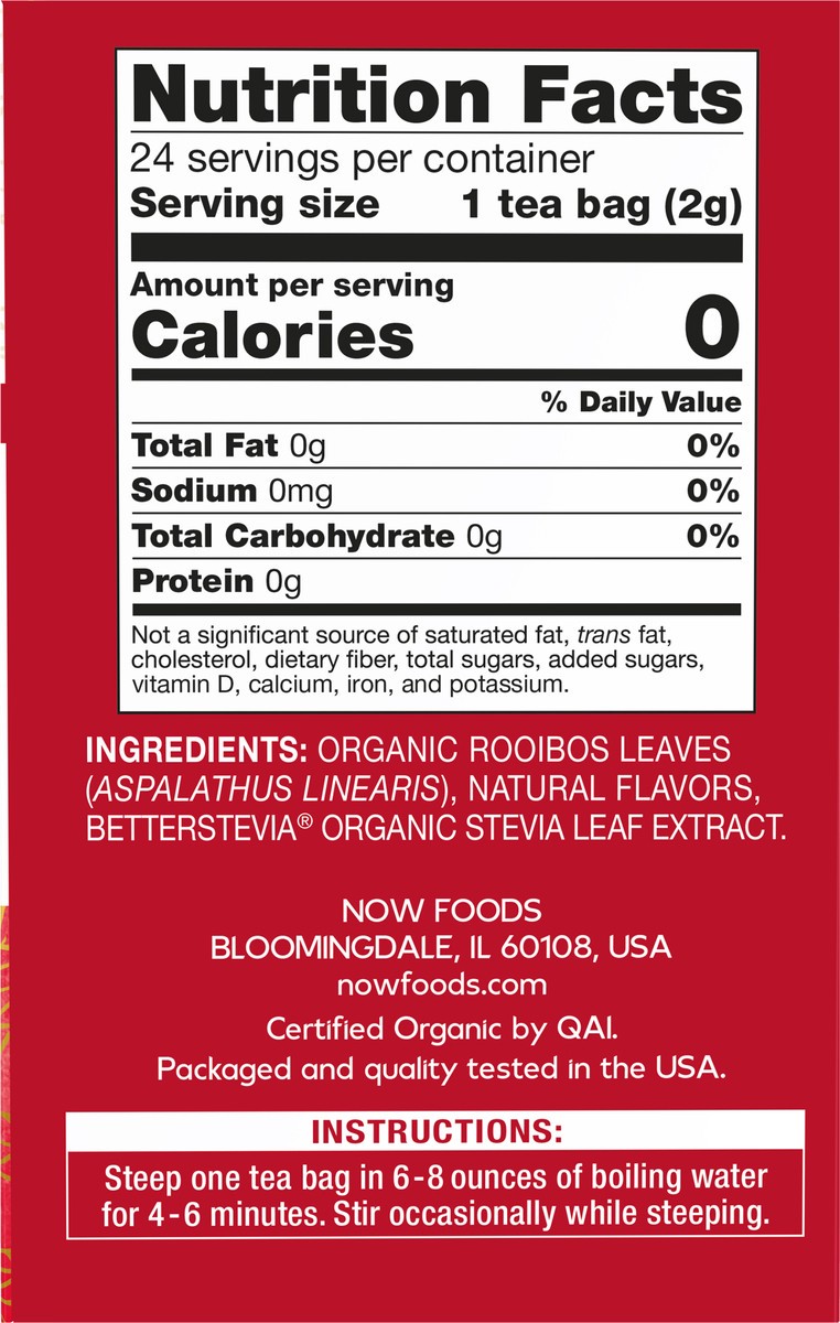 slide 4 of 8, NOW Better Off Red™ Rooibos Tea - 24 Tea Bags, 24 ct